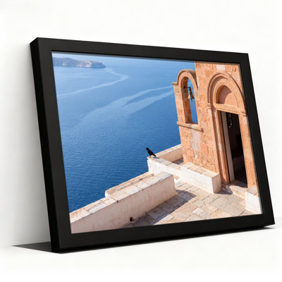 Tableau sur toile représentant une arche en pierre côtière surplombant la mer bleue