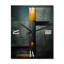 «Stairway To Grace Minimal Orange On Indigo IV» - Très grandes horloges murales géométriques modernes-99636353
