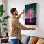 Neon Mirage Retro - Wrapped Canvas-2092873647-2092873653