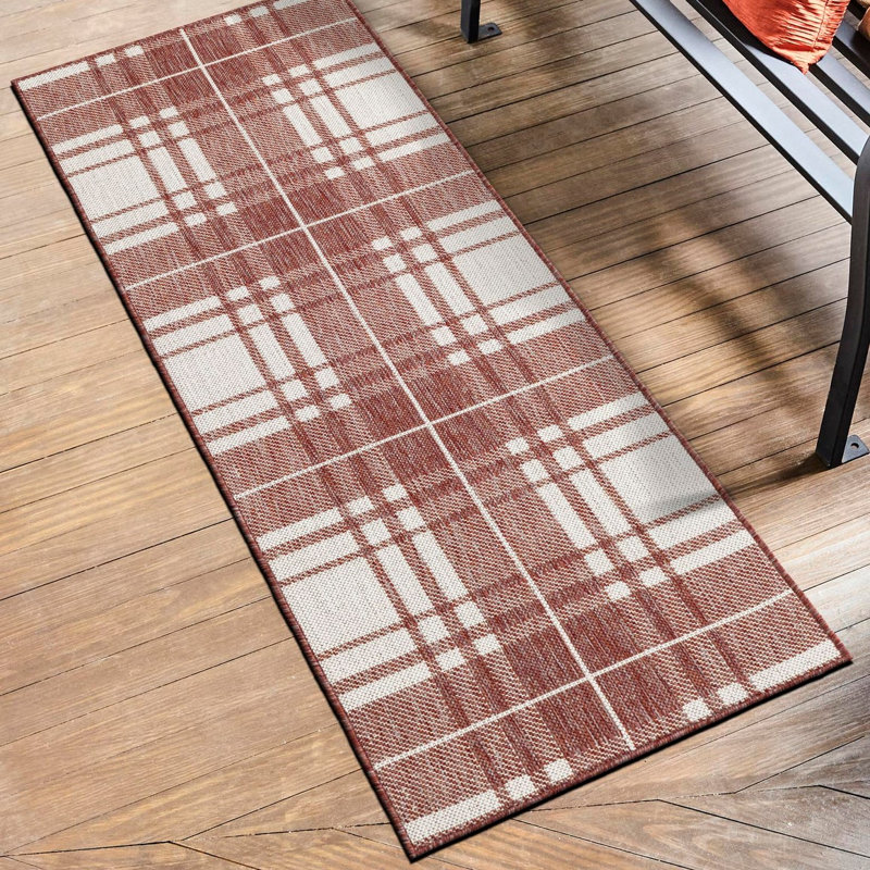 Tapis en polypropylène tissé à la machine Tereon, Tapis de couloir 2 pi x 6 pi 1 po