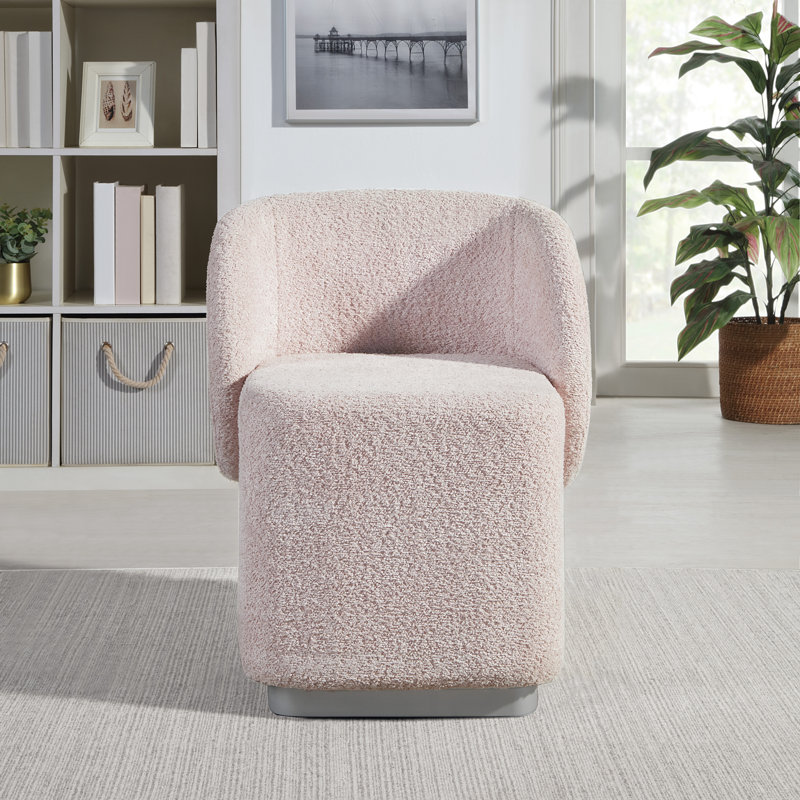 Fauteuil de coiffeuse Bronstein, Dusty Rose Boucle