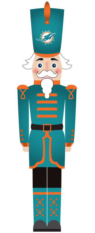 Miami Dolphins 46" Nutcracker Leaner