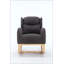 Chaise berçante en tissu Teddy avec pieds en bois paquet-1168145328