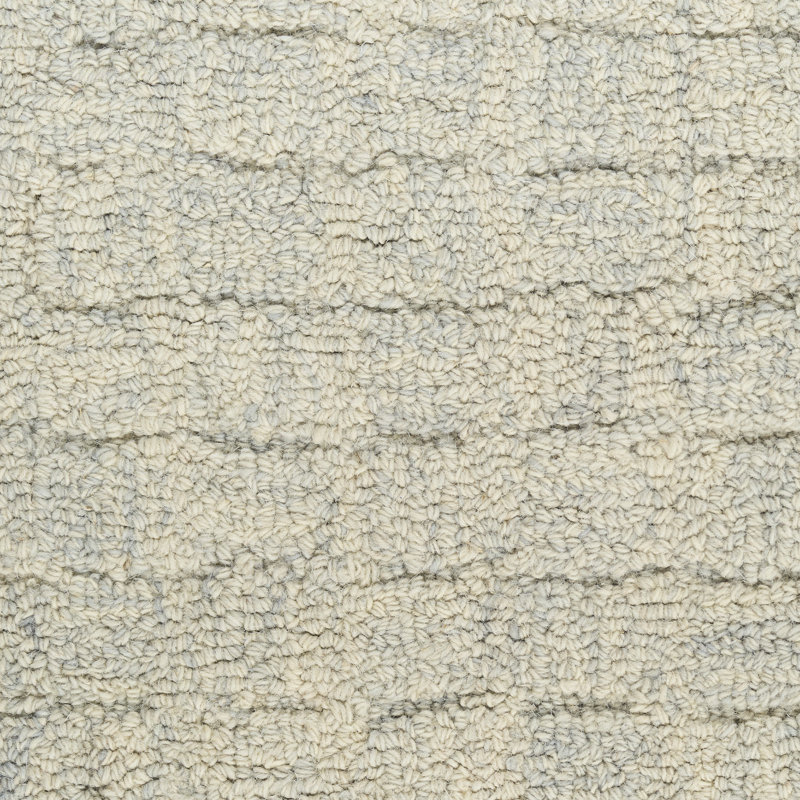Tapis d'intérieur bleu clair DCLY Pure Grids, Rectangle 7 pi 9 po x 9 pi 9 po