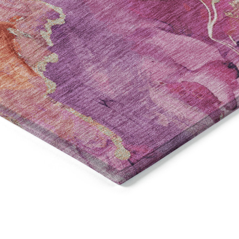 Tapis intérieur / extérieur lavable à la machine Xhevrie, Rectangle 5 pi x 7 pi 6 po