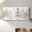 Collection de croquis de sapins de Noël - Toile tendue avec châssis - Prêt à accrocher