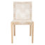 Chaise d'appoint en bois massif d'Yvette en blanc / naturel