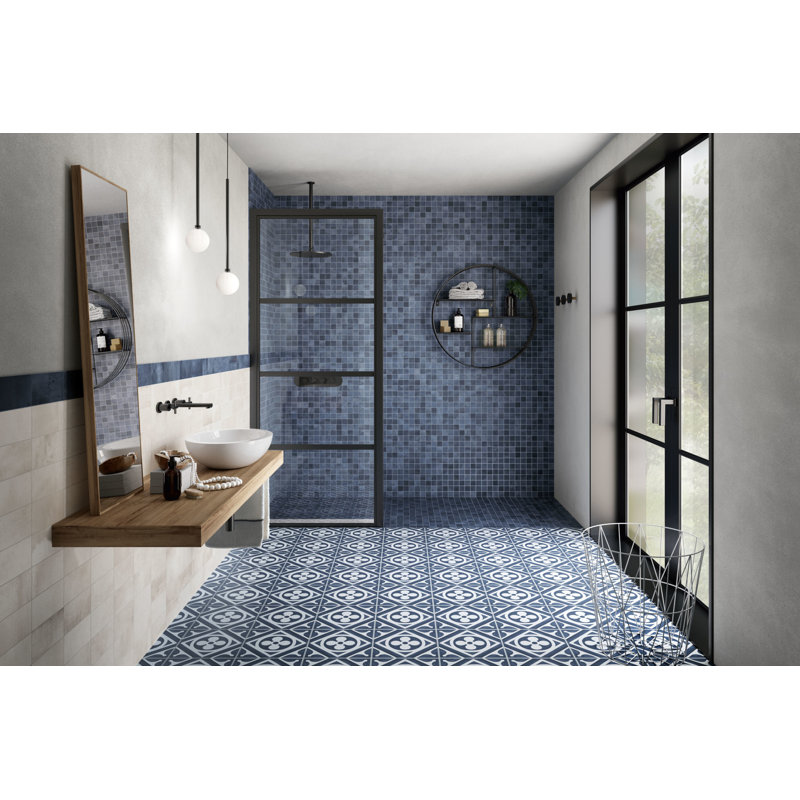 Chateau 4" x 8" Ceramic Concrete Look Subway Tile, Smoke