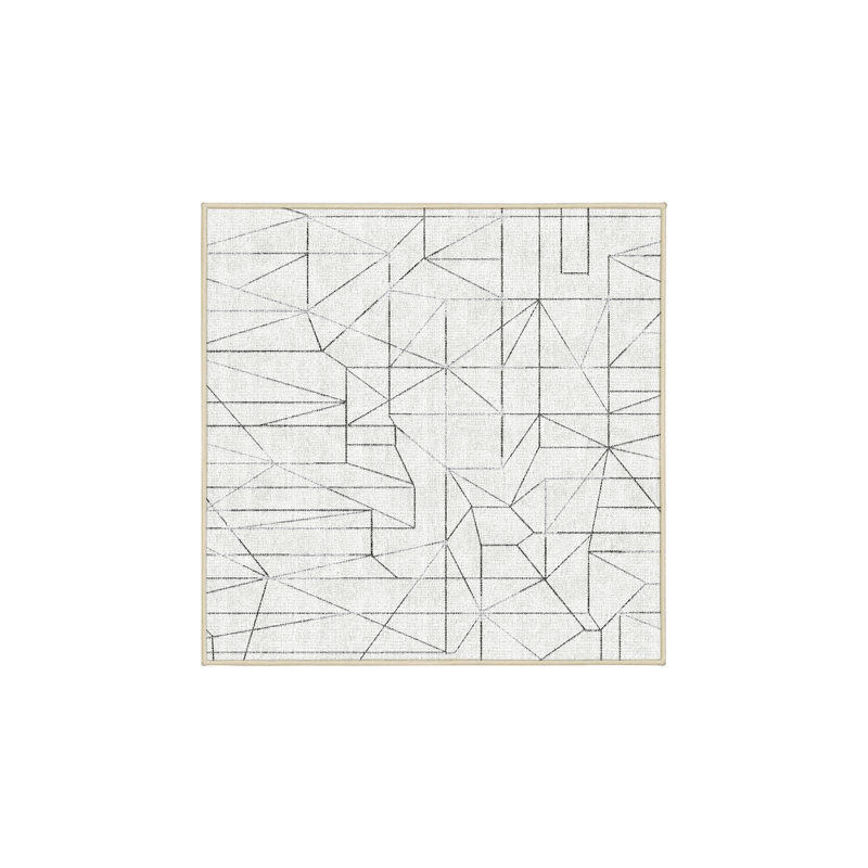 Tapis avec envers antidérapant Kalispir, Carré 6 pi