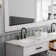 Hartford 72" Carrara White Marble Countertop Bath Vanity in Pure White with Faucet and Mirror