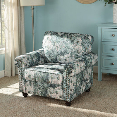 Upholstered Cotton Blend Armchair