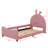 Upholstered Daybed With Rabbit Ear Shaped Headboard-2085556614