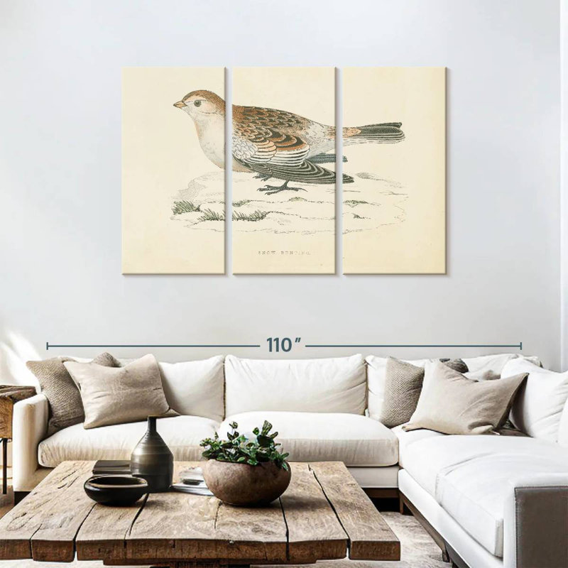 Snow Bunting Print, 48" H x 74" W