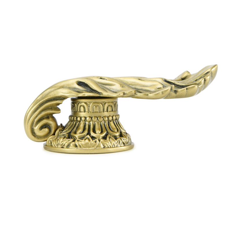 LOUIS XV KNOB WITH SMALL BACK PLATE, Gold