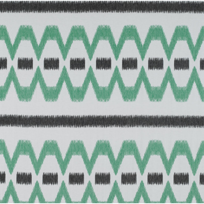 Tierras Lampedusa Fabric, Onyx/Verde Menta