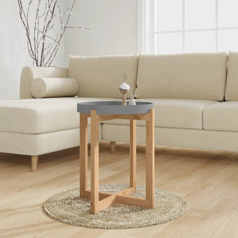 Keyontai Cross Legs Coffee Table, Grey, 48.5cm H x 41cm W x 41cm D
