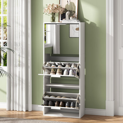 12 Pair Flip Down Shoe Storage