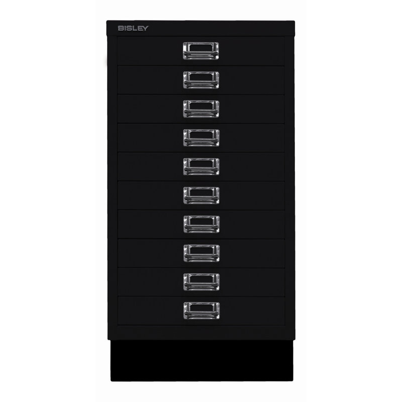 39er 34.9cm Wide 10 -Drawer File Cabinet, Black