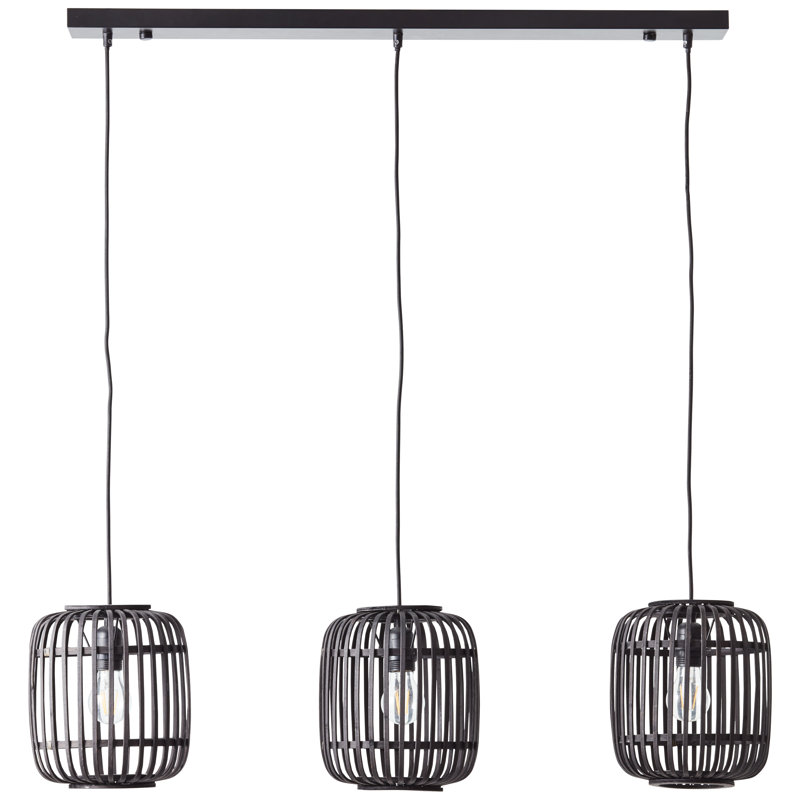 Algerine 3 - Light Kitchen Island Pendant, Black
