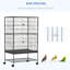 Hollingsworth 132cm Steel Flat Top Floor Bird Cage with Wheels