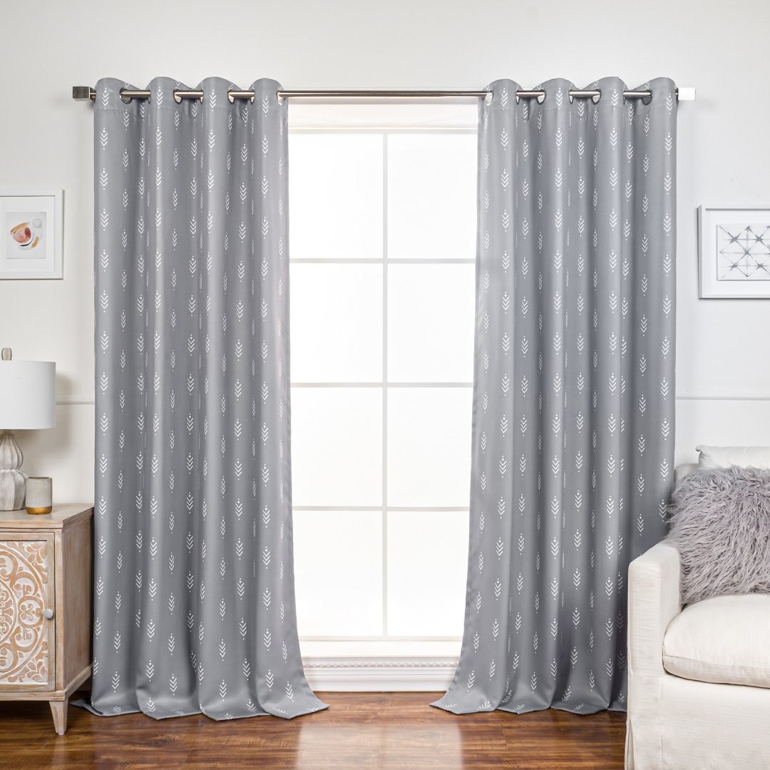 Yountville Polyester Room Darkening Curtain Pair (Set of 2) Red Barrel Studio® Curtain 