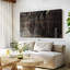 «Wooden Textured Elephants» sur toile-98978585