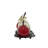 Hicklin Red Metal Fruit Decorative Sculpture with Platter, 18" x 10" x 12"-1176753851-1176753850