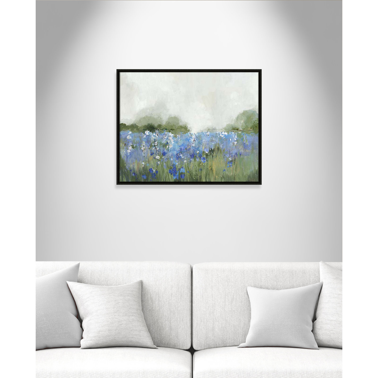 Meadows Bluebels Field "Meadows Bluebells Field" Print, Espresso Framed, 23.5" H x 29.5" W x 2" D