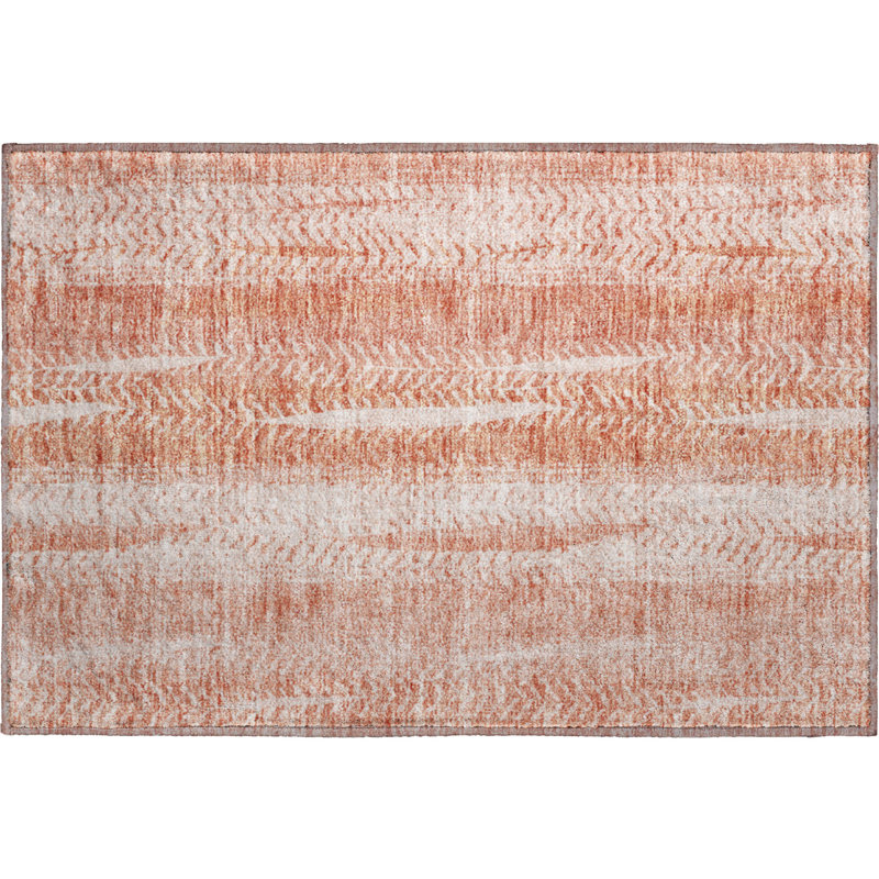 Premium Machine Washable Prisco Coral Rug, Rectangle 1'8" x 2'6"