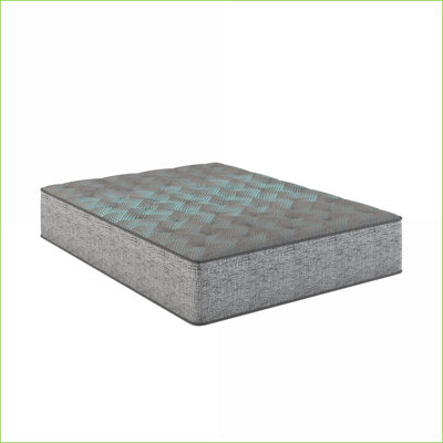 Matelas Matelas hybride moelleux de 13 po avec ressorts ensachés Restonic | Mousse | Gris ardoise + bleu ciel