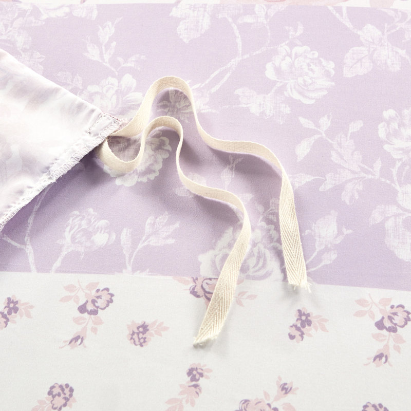 2 pièces pour lit simple / simple TG en microfibre à motif cachemire floral, comprend 2 taies décoratives, lavable à la machine, motif cachemire rose doux, attaches intérieures et vintage, lavable