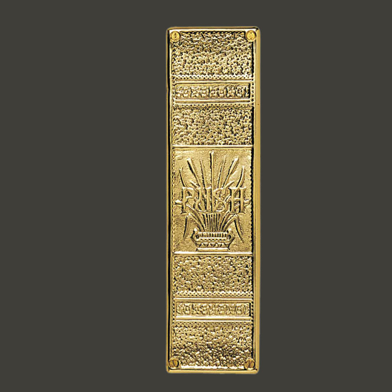 Baroque Solid Brass Door Push Plate with RSF Finish