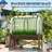 Raised Garden Bed with PE Greenhouse Cover, Brown,wood-855112214