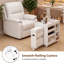 Repose-pieds de pédicure extensible avec coussin en polyuréthane, tabouret de bain de pieds mobile de 21,6 po avec roulettes verrouillables et rangement, chariot de pédicure peu encombrant pour salon, Nail Tech, spa-563305402