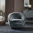 Upholstered Swivel Barrel Chair-1301299581