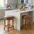 Lota Upholstered Counter Stool with Solid Wood Frame