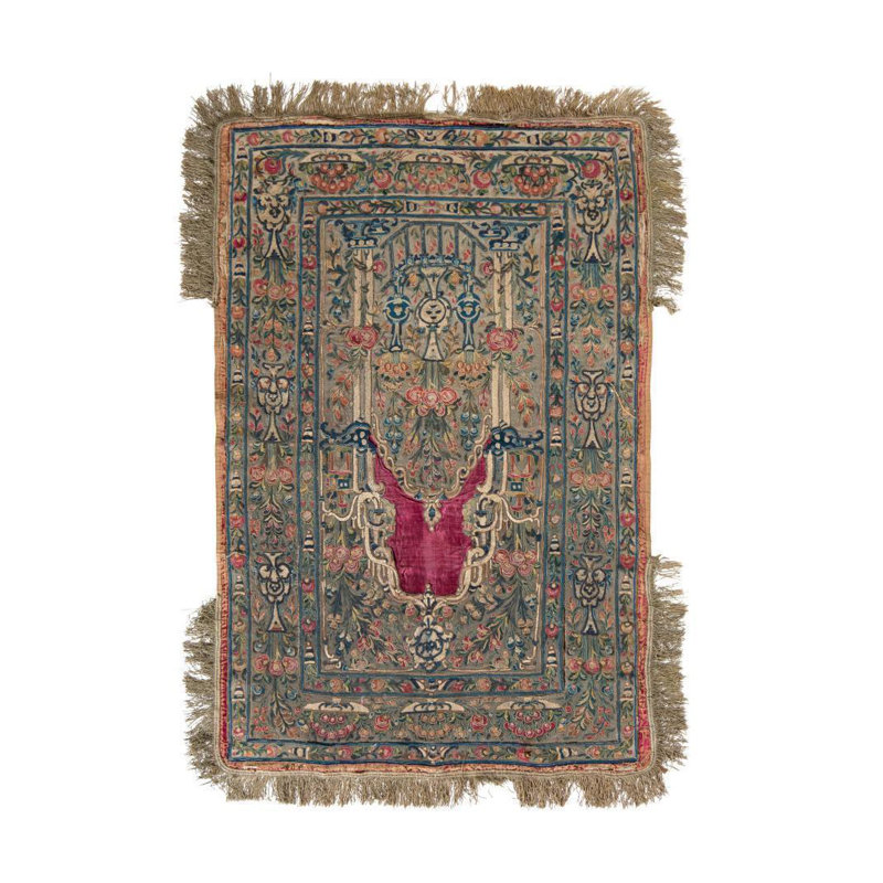 Wool Oriental Area Rug in Green