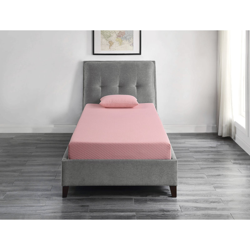 7Inch Mattress And Pillow Set Breathable Fabric Gel-Infused Memory Foam Mattress, Mattress In A Box