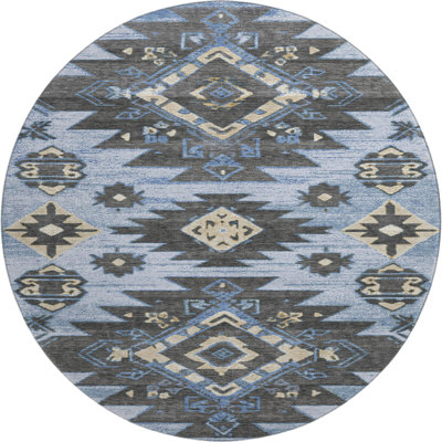 Premium Machine Washable Mayfield AMF1945 Tribal Rug