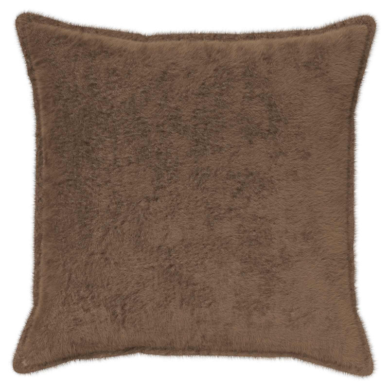White Cushion Cover, Square 55cm, Light Brown