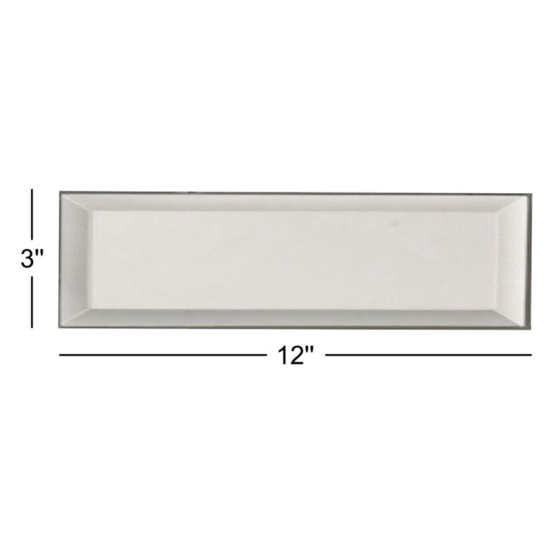 Carrelage mural de cuisine et de salle de bain décoratif en verre biseauté 3 po x 12 po Reflections