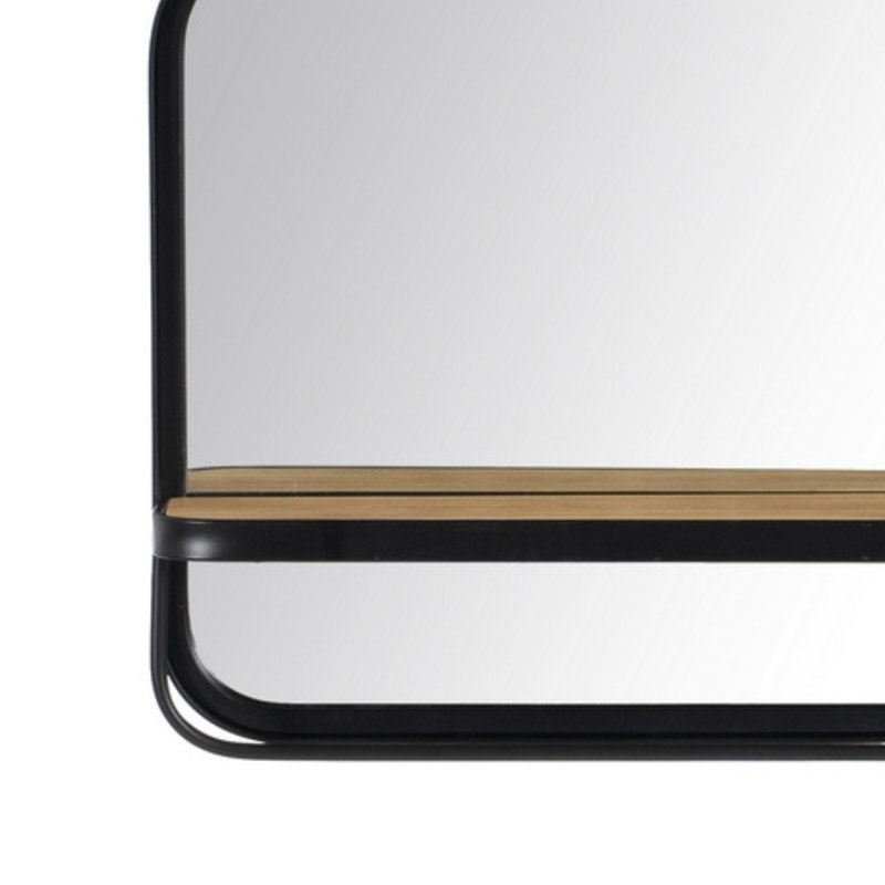Metal Rectangle Mirror with Shelves