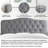 Adjustable Height Headboard with Linen Upholstery and Button Tufting for Bedroom-180468685-180468681
