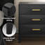 Table de chevet 3 tiroirs Modern Black-182300332