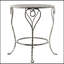 Charmante table d'appoint ronde en fer 26X26x30