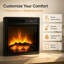 Rebrilliant Black Electric Fireplace Insert-1790210991
