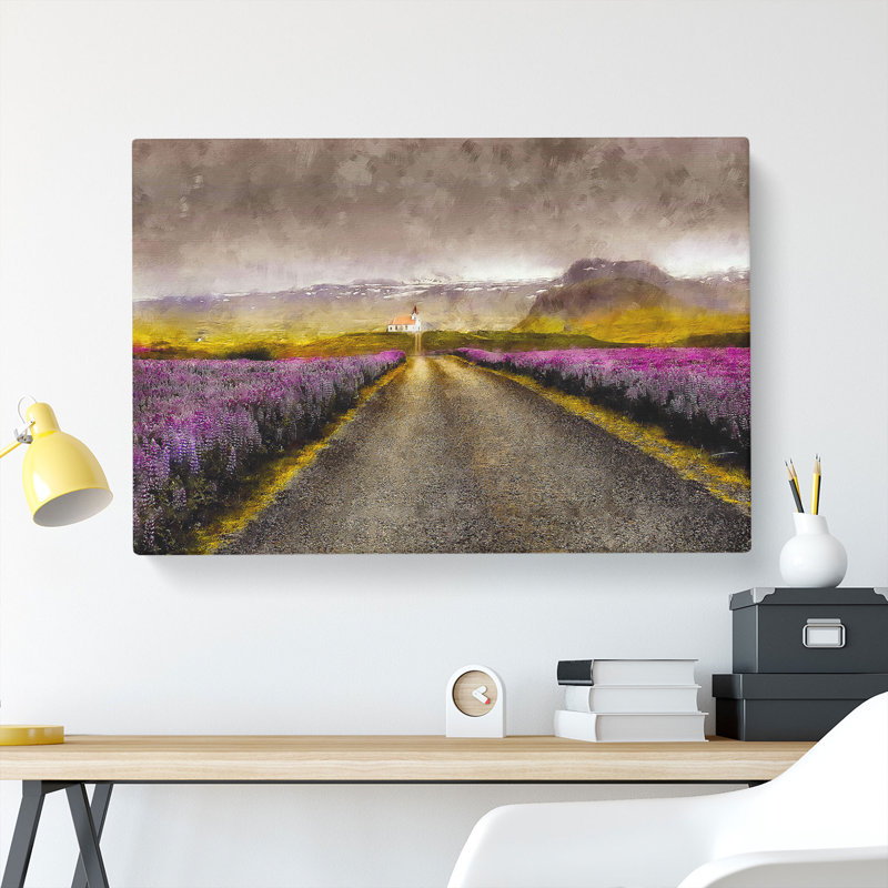 Road To A Church In Iceland - Wrapped Canvas, 35cm H x 50cm W x 3cm D