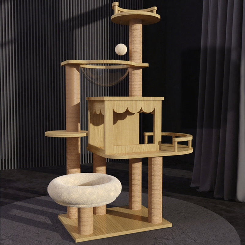 6 Tiers Cat Tree with Condons,Perch,Scratching Posts