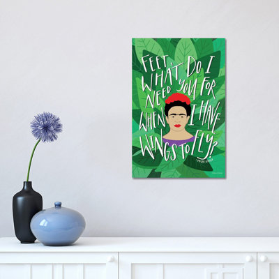 Frida - Wings To Fly by Rachel Nieman - Print on Canvas