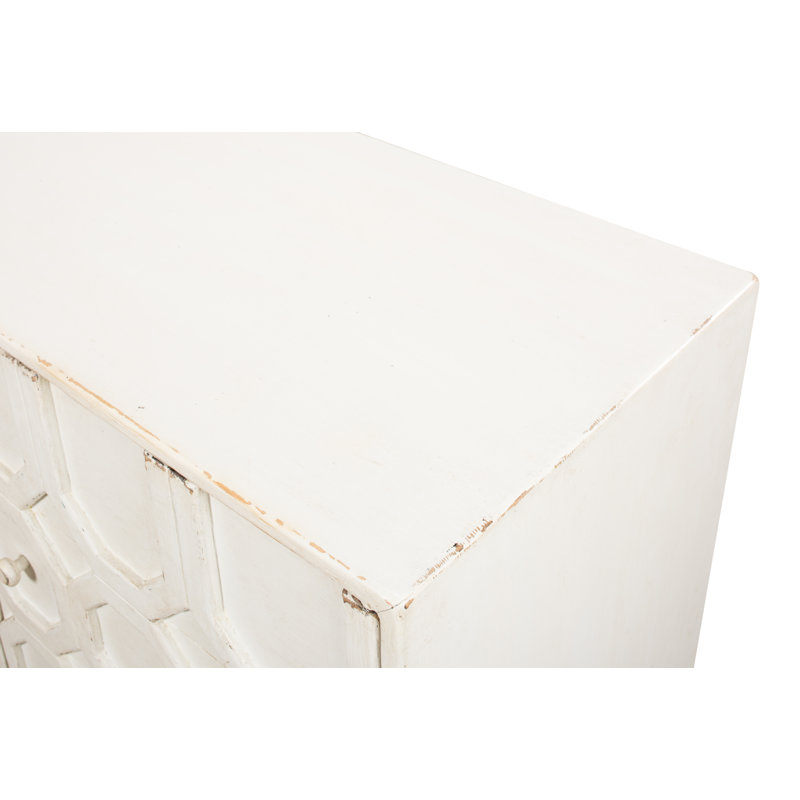 Becket 74'' W Solid Wood Sideboard, Antique White